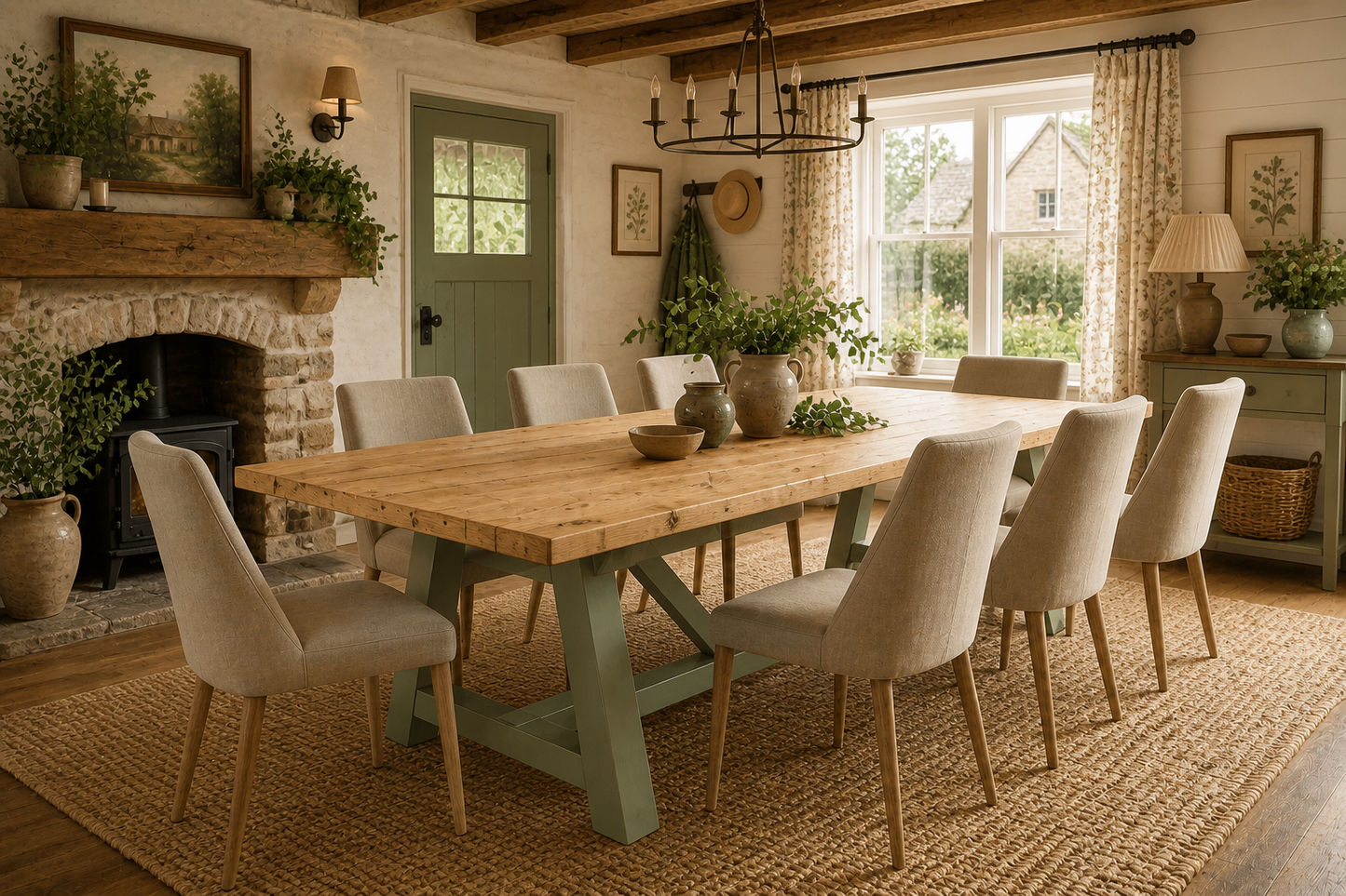 A Frame Rustic Dining Table