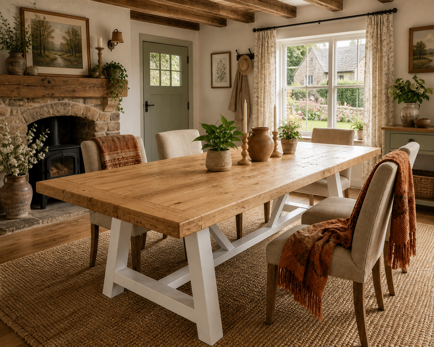 A Frame Rustic Dining Table
