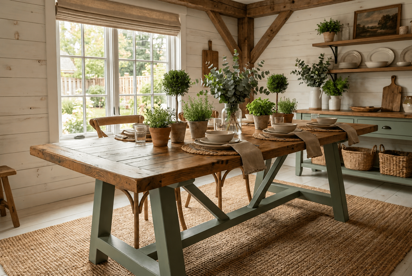 A Frame Rustic Dining Table
