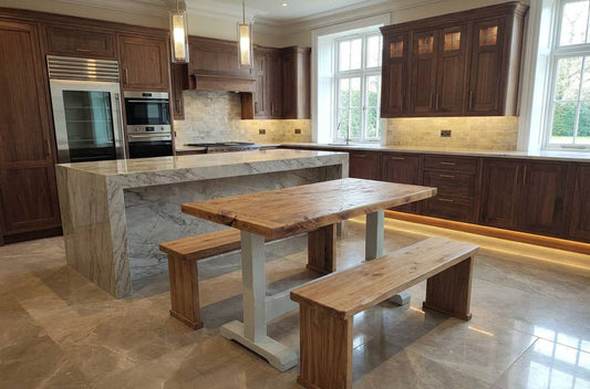Pedestal Rustic Dining Table