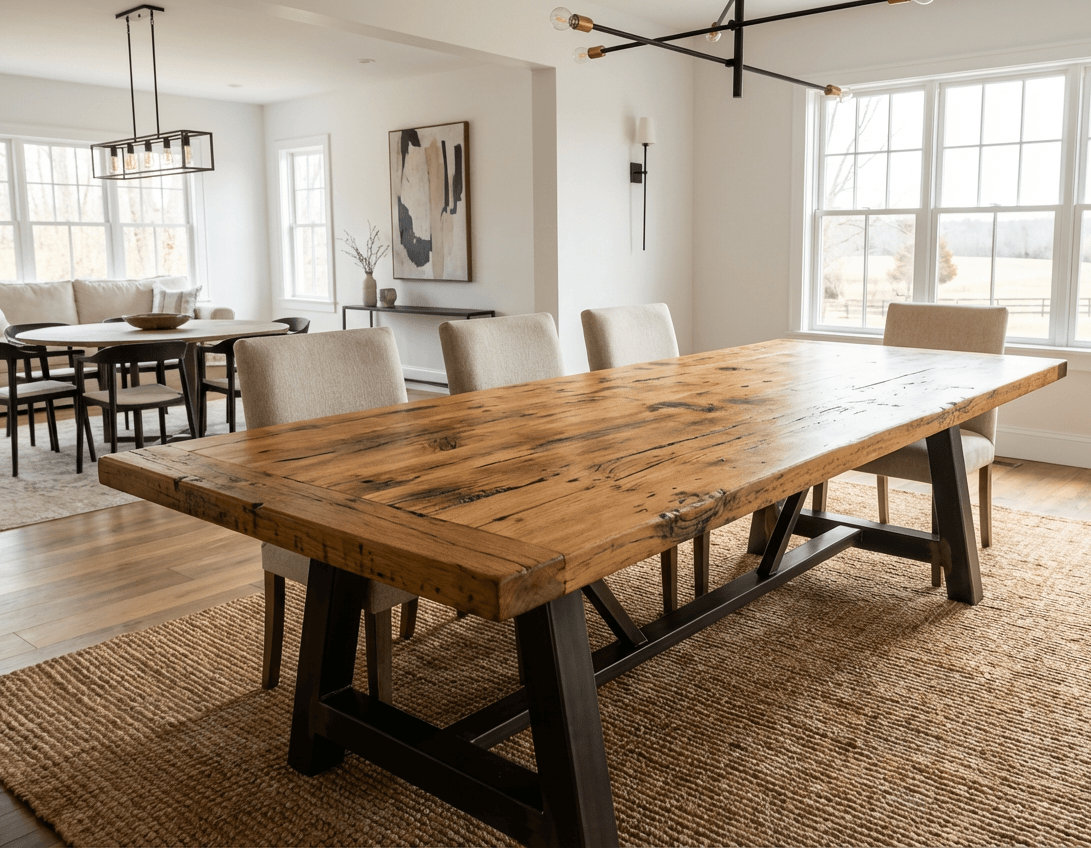 A Frame Rustic Dining Table