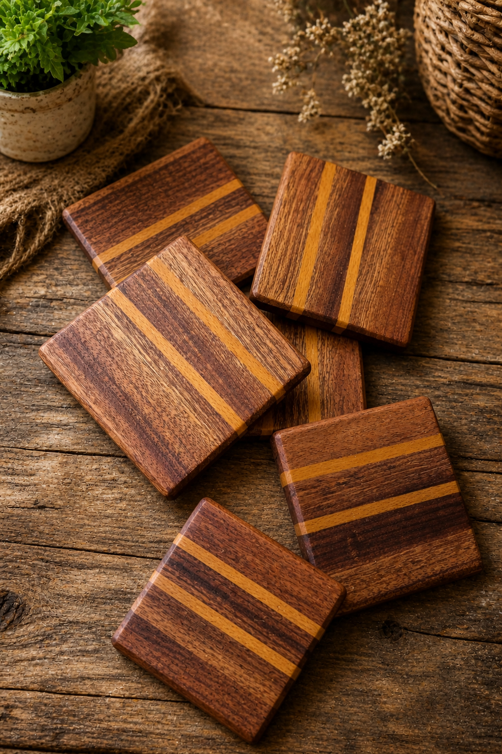 Hardwood Coasters