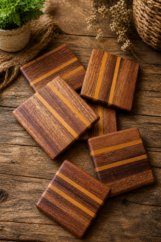 Hardwood Coasters