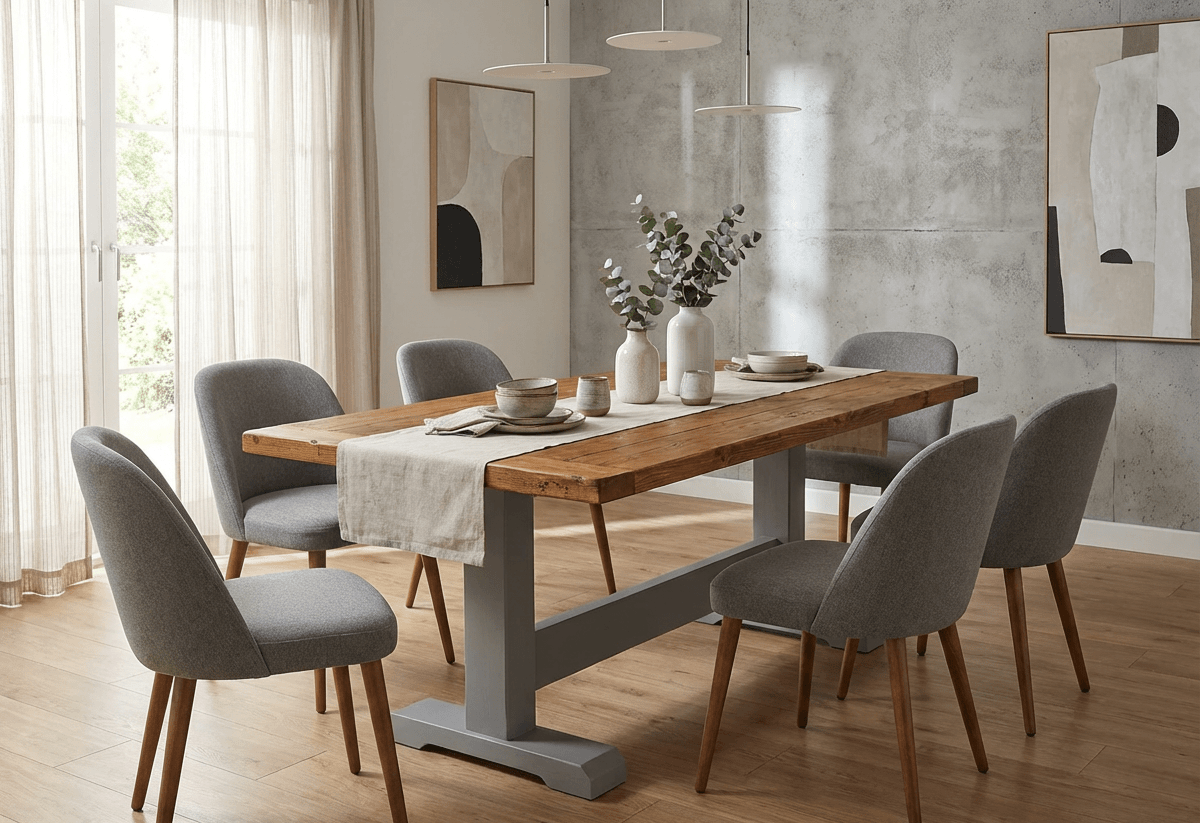 Pedestal Rustic Dining Table