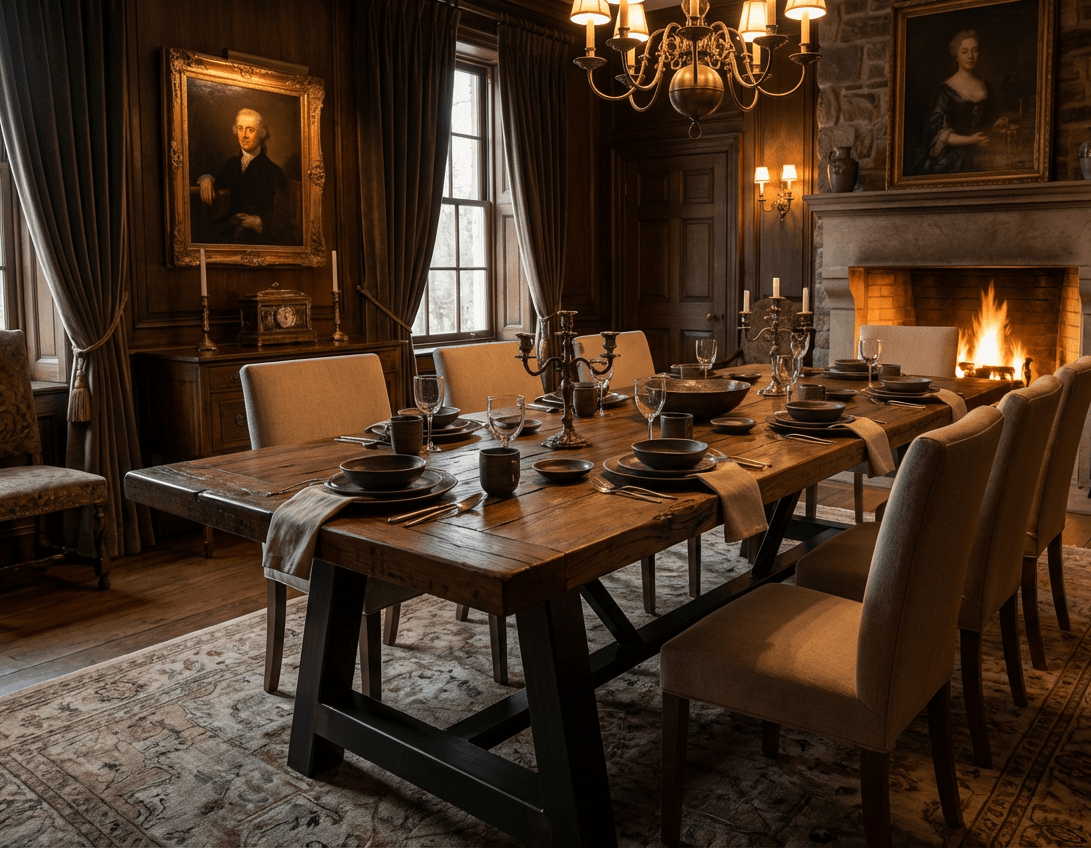 A Frame Rustic Dining Table
