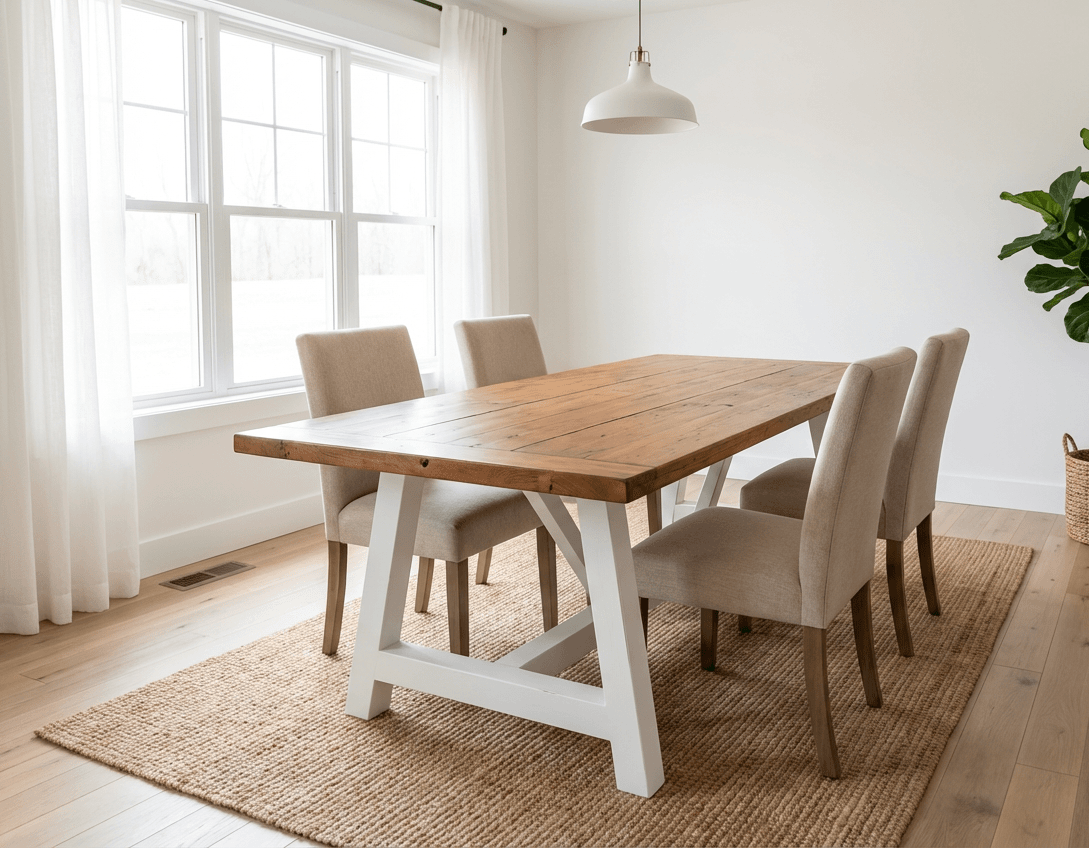 A Frame Rustic Dining Table