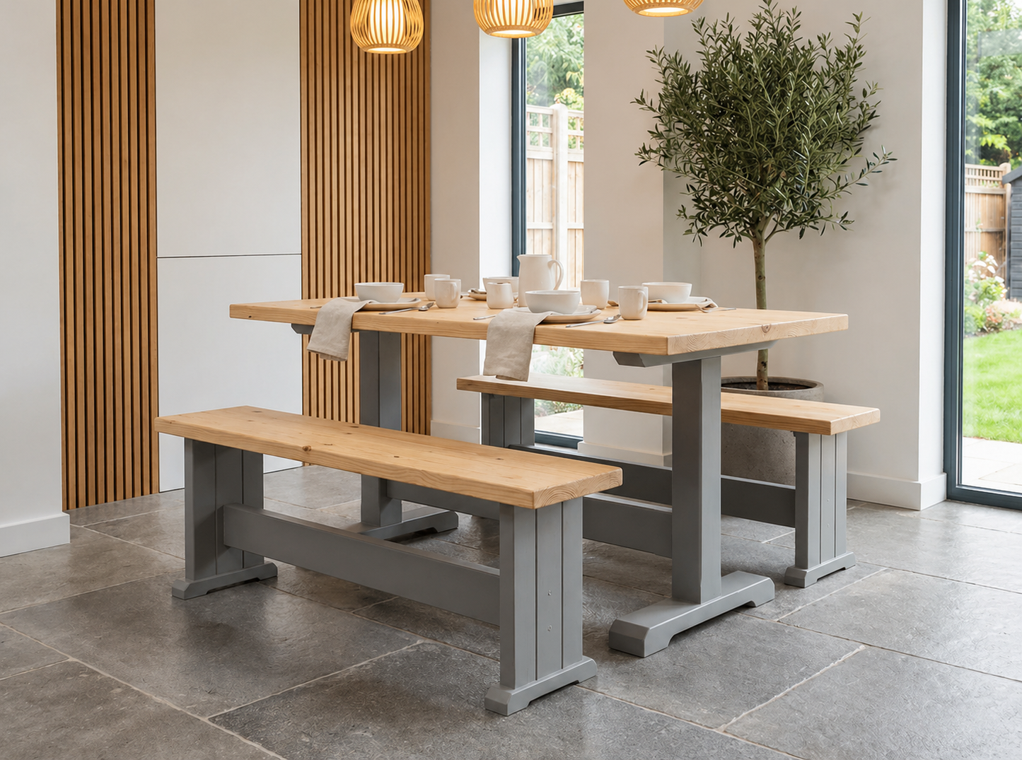 Pedestal Rustic Dining Table
